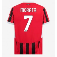 Billiga AC Milan Alvaro Morata #7 Hemma fotbollskläder 2024-25 Kortärmad